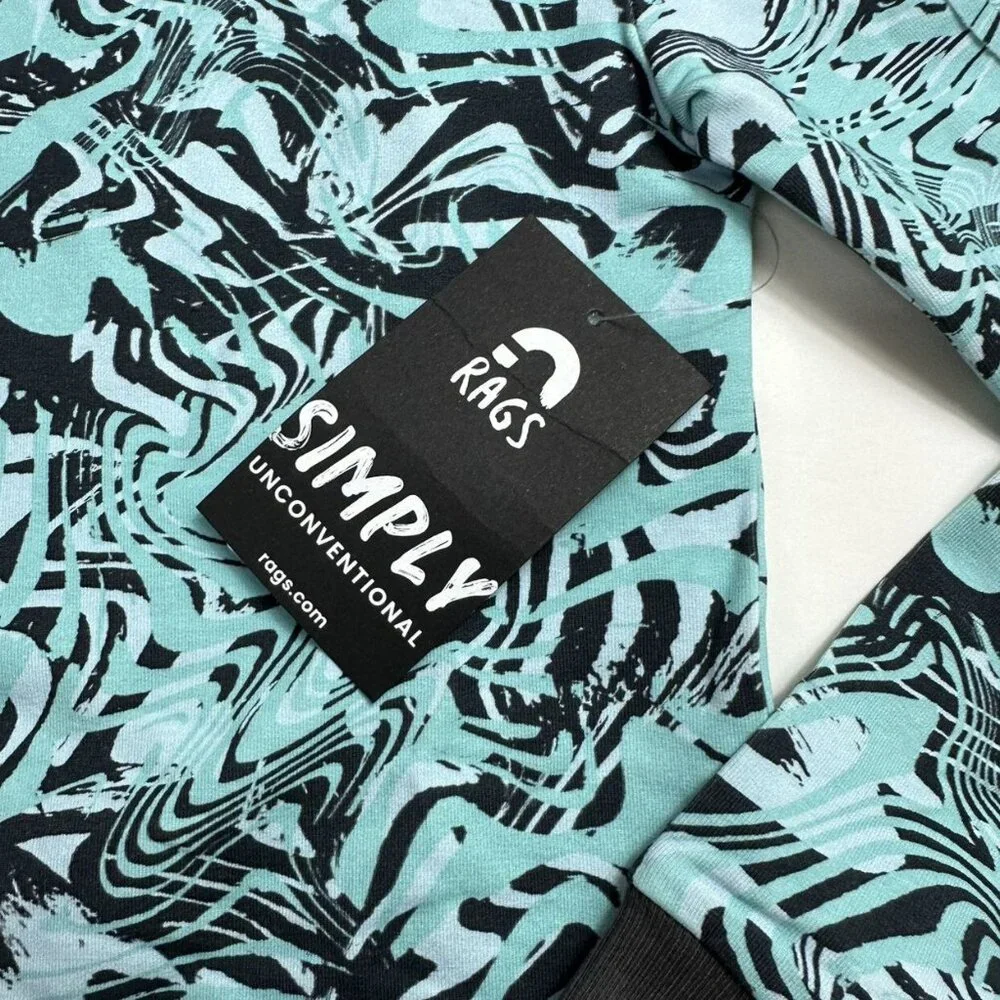 New! Rags 9/10 Blue Swirl Sweatshirt